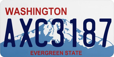 WA license plate AXC3187