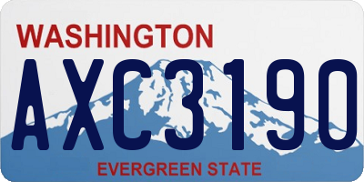 WA license plate AXC3190