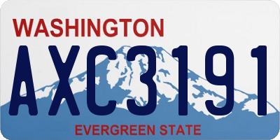 WA license plate AXC3191