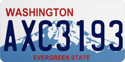 WA license plate AXC3193