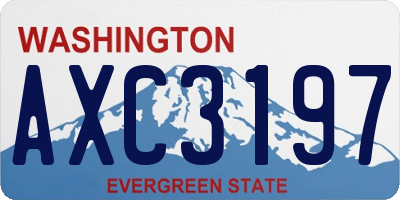 WA license plate AXC3197
