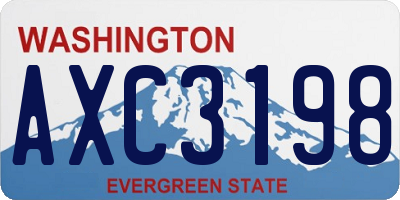 WA license plate AXC3198