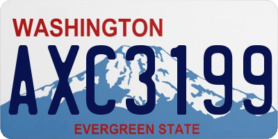 WA license plate AXC3199