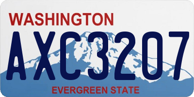 WA license plate AXC3207