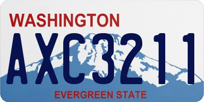 WA license plate AXC3211