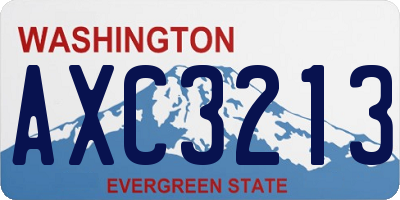 WA license plate AXC3213