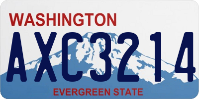 WA license plate AXC3214