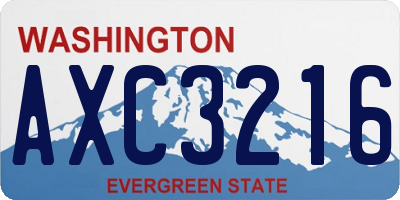 WA license plate AXC3216