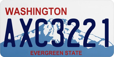 WA license plate AXC3221