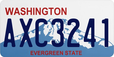 WA license plate AXC3241
