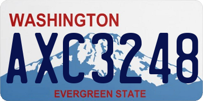WA license plate AXC3248