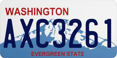 WA license plate AXC3261