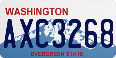 WA license plate AXC3268
