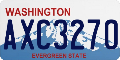 WA license plate AXC3270