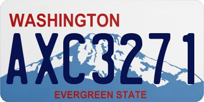 WA license plate AXC3271