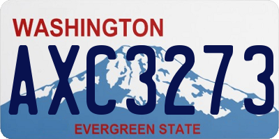 WA license plate AXC3273