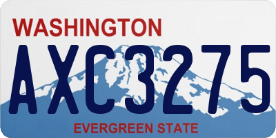 WA license plate AXC3275