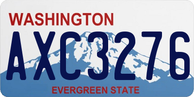 WA license plate AXC3276