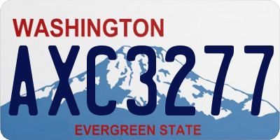 WA license plate AXC3277