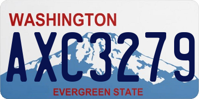 WA license plate AXC3279