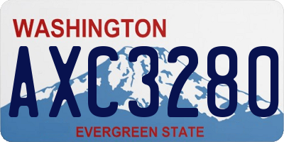 WA license plate AXC3280