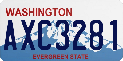 WA license plate AXC3281