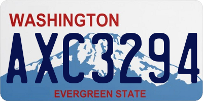 WA license plate AXC3294