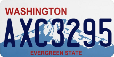 WA license plate AXC3295