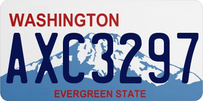 WA license plate AXC3297