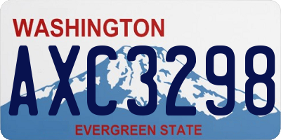 WA license plate AXC3298