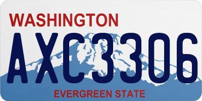 WA license plate AXC3306