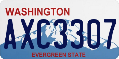WA license plate AXC3307