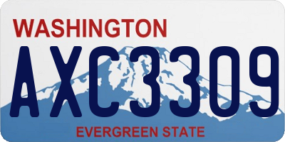 WA license plate AXC3309
