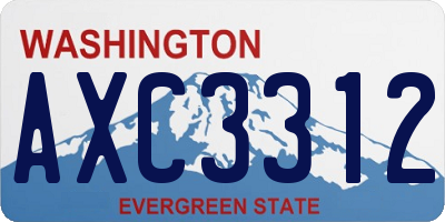 WA license plate AXC3312