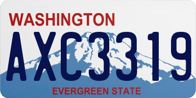 WA license plate AXC3319