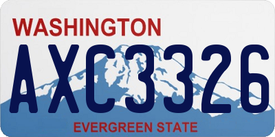 WA license plate AXC3326