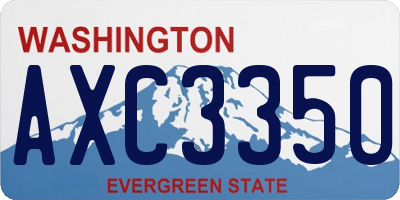 WA license plate AXC3350