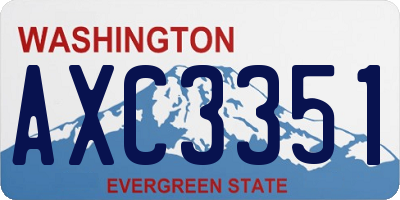 WA license plate AXC3351