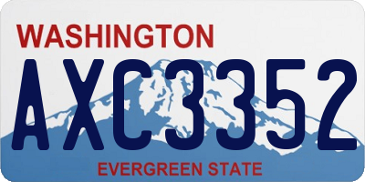 WA license plate AXC3352