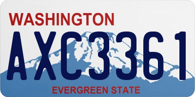 WA license plate AXC3361