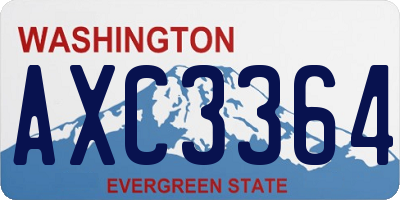 WA license plate AXC3364