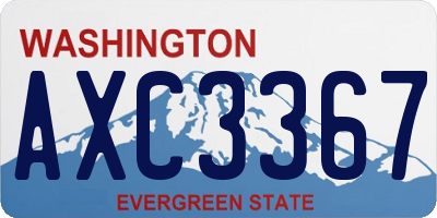 WA license plate AXC3367