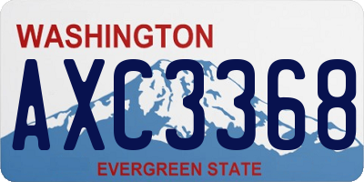 WA license plate AXC3368