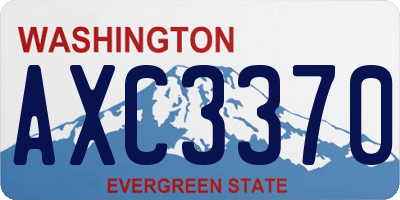WA license plate AXC3370