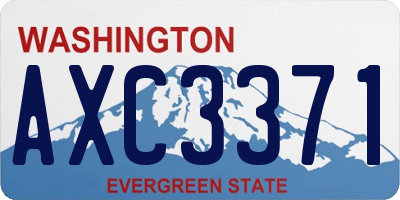 WA license plate AXC3371