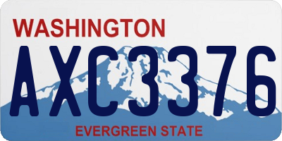 WA license plate AXC3376