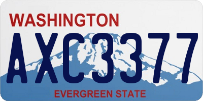 WA license plate AXC3377