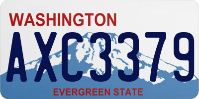 WA license plate AXC3379