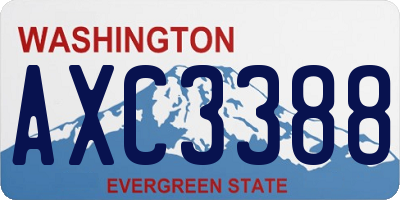 WA license plate AXC3388