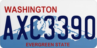 WA license plate AXC3390